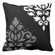 Scroll Damask Art I Pillow